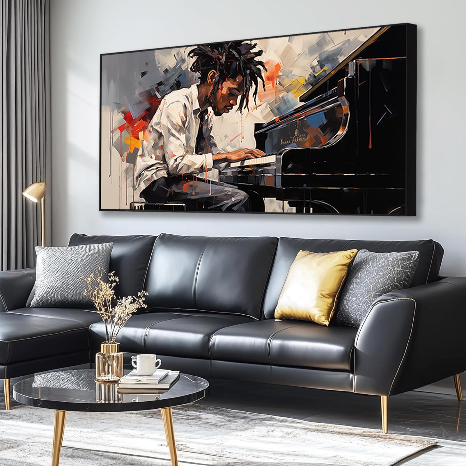Amazon.com: Black Boy Musician Canvas Wall Art, Music Canvas Wall
