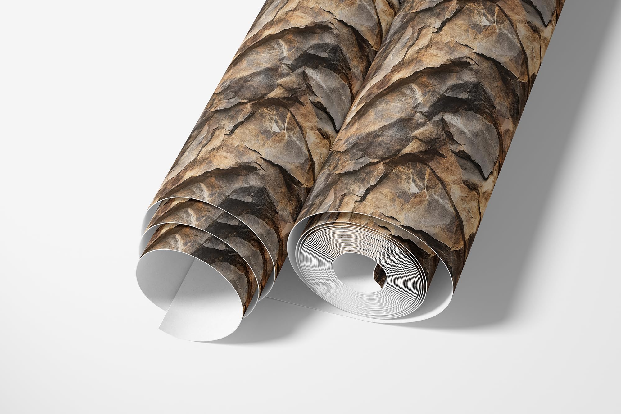GP TONER Vliestapete Steinoptik Braun Grau 3D Felswand Realistisch Naturstein Tapete Wohnzimmer Schlafzimmer Flur Küche Modern Robust Abwaschbar UV-beständige Tapete 10m x 0,5m