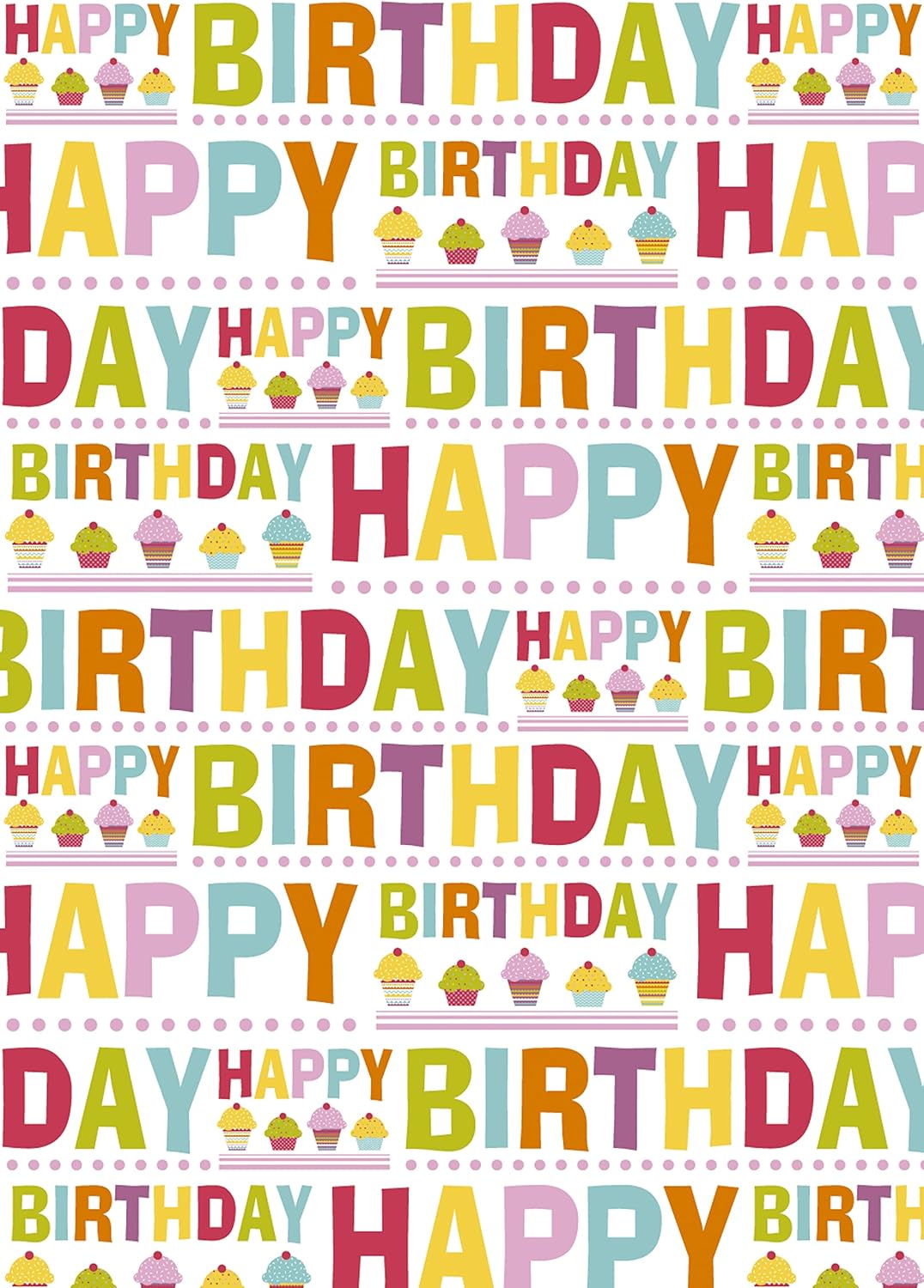 Wrapping Paper 6 XL Sheets and 6 Tags Birthday Wrapping Paper