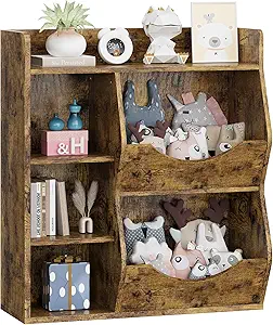GarveeHome Kids Toy Storage Organizer, Children Bookcase with Storage Cubbies, Toddler Toy Shelf for Playroom, Living Room, Nursery