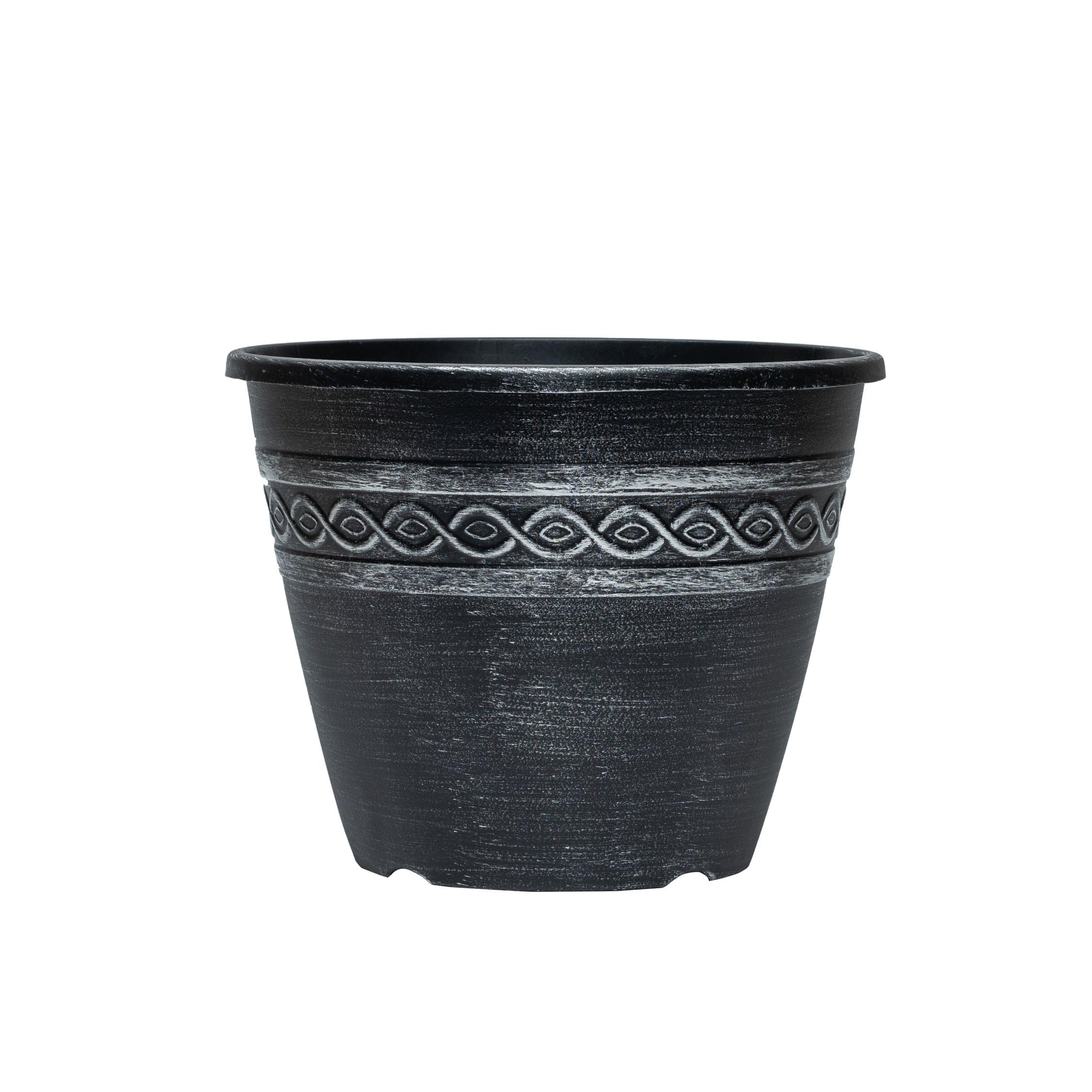 Garden Gear Classic Roman-Greco Design Planter Patio Flower Pot 27.5cm Diameter x 22cm Height Lightweight Pre-Drilled Drainage Holes (1)