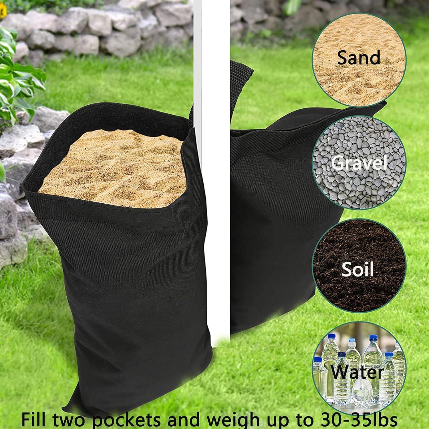 ECHG 4 Pack Gazebo Weights Bags, Heavy Duty Gazebo Sand Bags Gazebo Leg