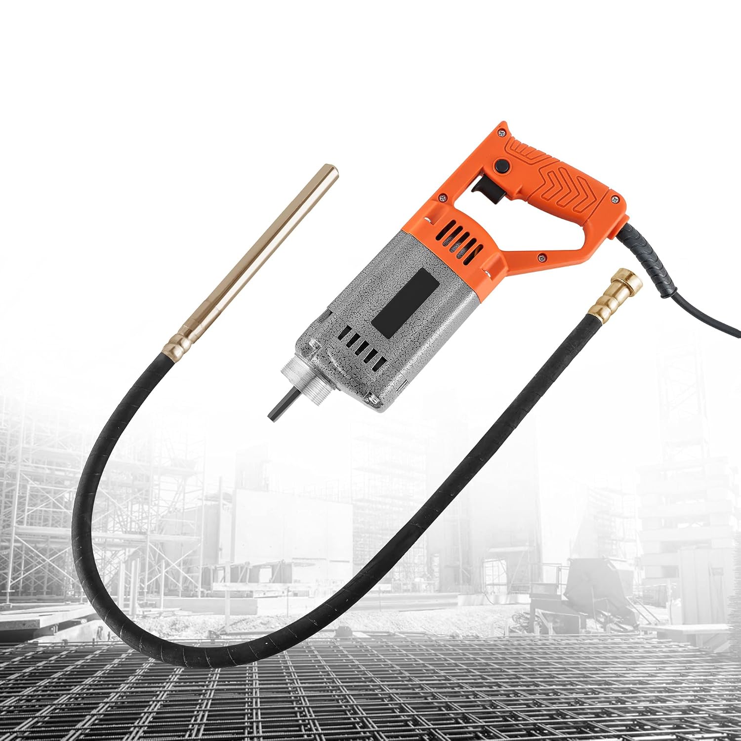 Hanchen Vibrador de Hormigón Eléctrico 1280W Hormigonera Industrial Diámetro 35mm con Manguera de 1.5/2m