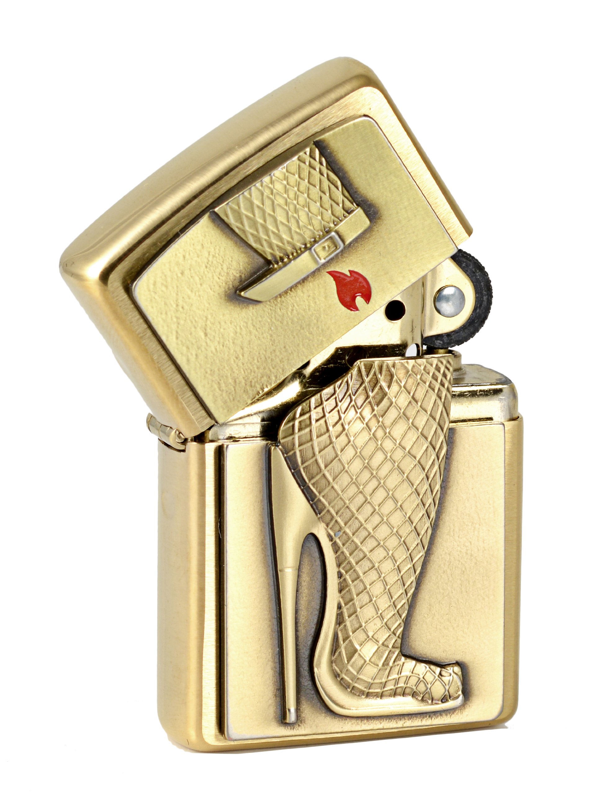 Zippo Accendino Originale USA - Modello 60002196 'You Look Like...' - Finitura Effetto Acciaio - 5,5 X 3,5 Cm