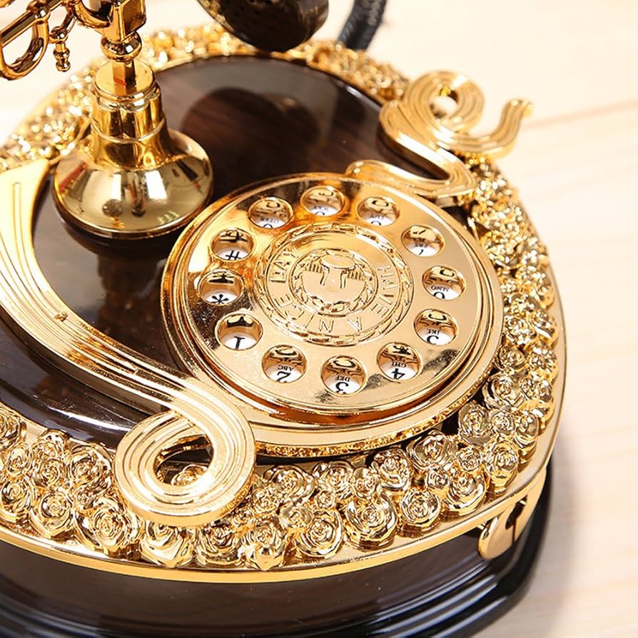 muque Vintage Telephone T (Mサイズ) Amazon.com: ornerx Heart Shaped Retro Dial Telephone Music