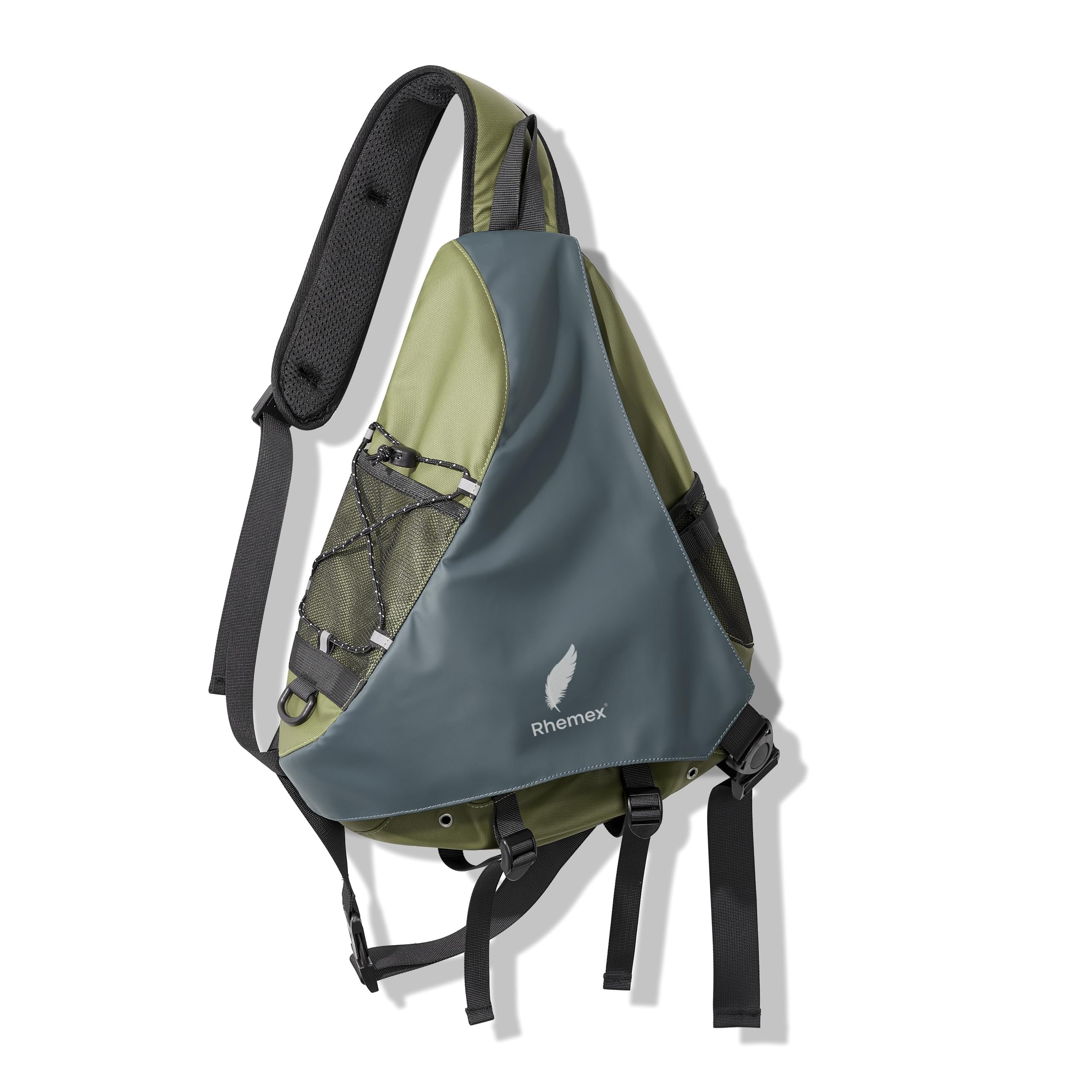 Borsa a Tracolla Uomo Multiuso, Leggera e Impermeabile, Grande Capacità per Viaggio, Lavoro e Outdoor, verde