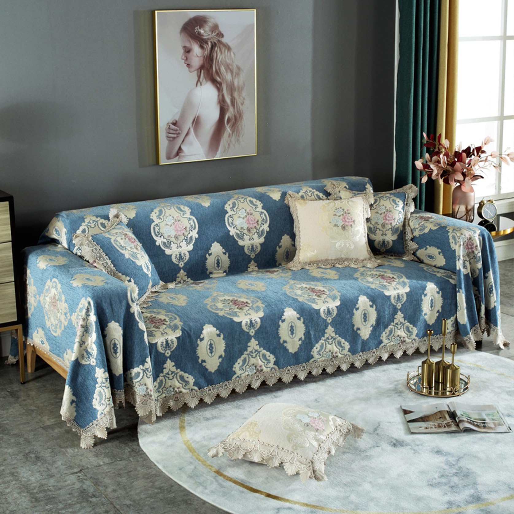 ソファーカバー ヨーロッパ マルチカバー 多機能 カーペット テーブルクロスd ソファーカバー ヨーロッパ マルチカバー 多機能 カーペット テーブル