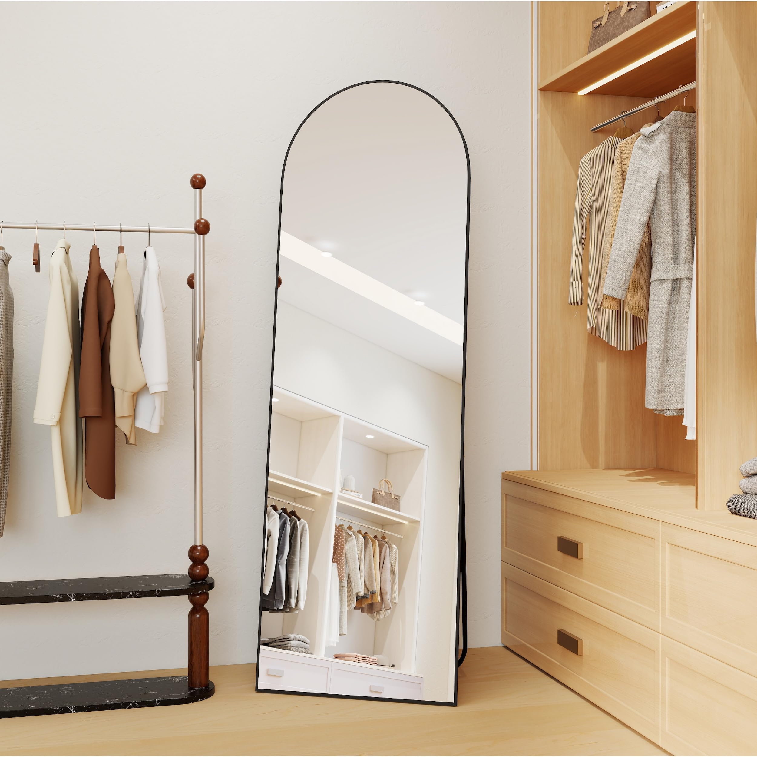 NARCISSUS 64x21 Full Length Mirror, Floor Stand or Wall Mounted