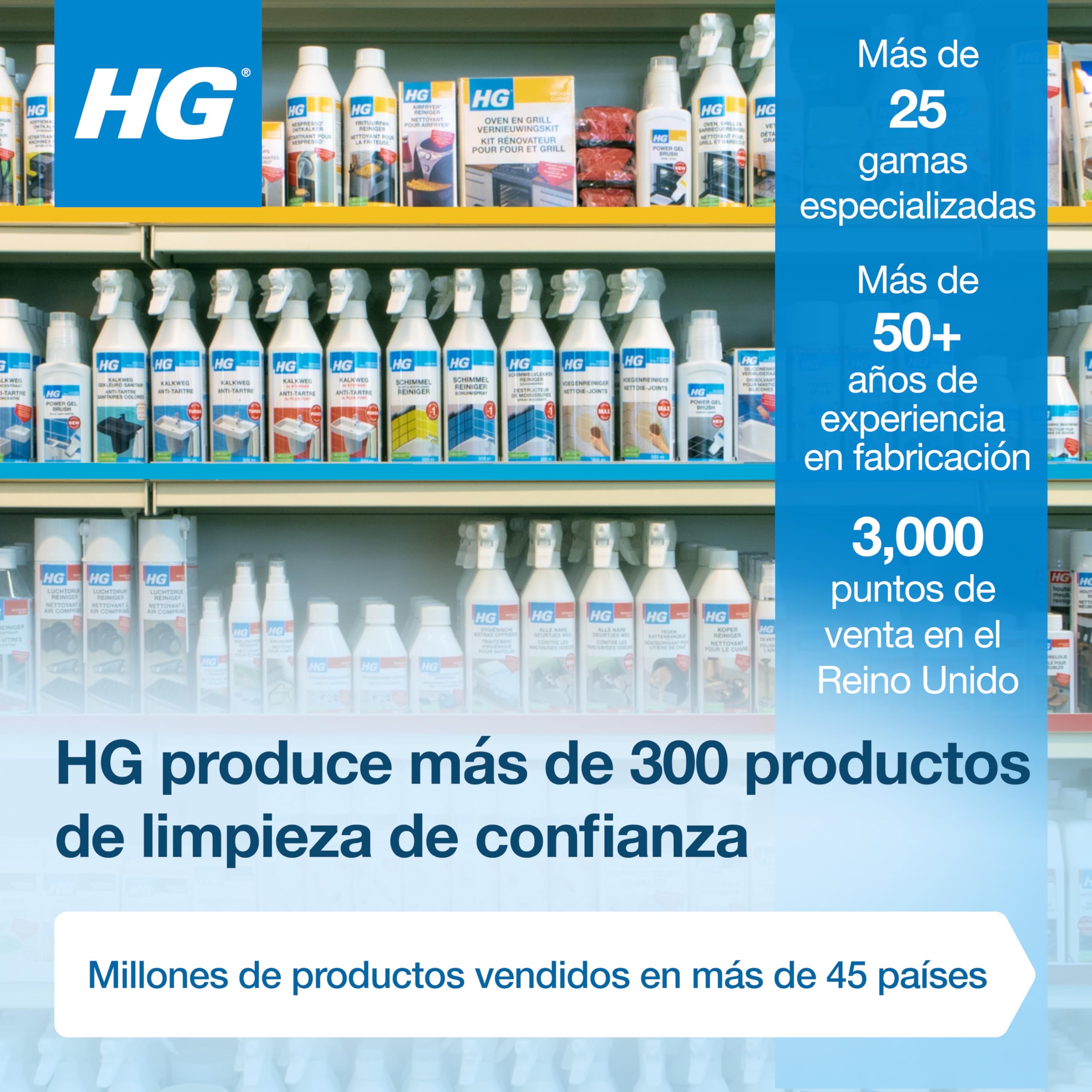 HG Eliminador de Manchas de Humedad, Limpiador de Juntas Negras para Paredes, Azulejos y Silicona en Baños, Cocinas y Exteriores – 500 ml (el embalaje puede variar)