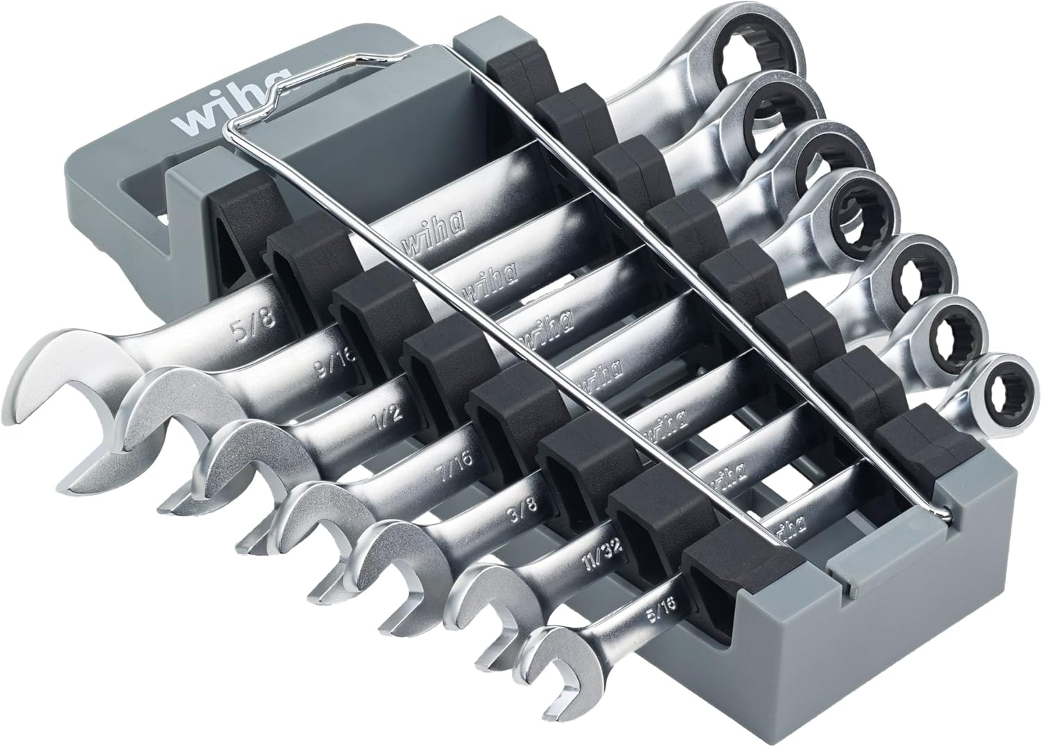 Wiha 30393 7 Piece Combination Ratchet Wrench Set - SAE