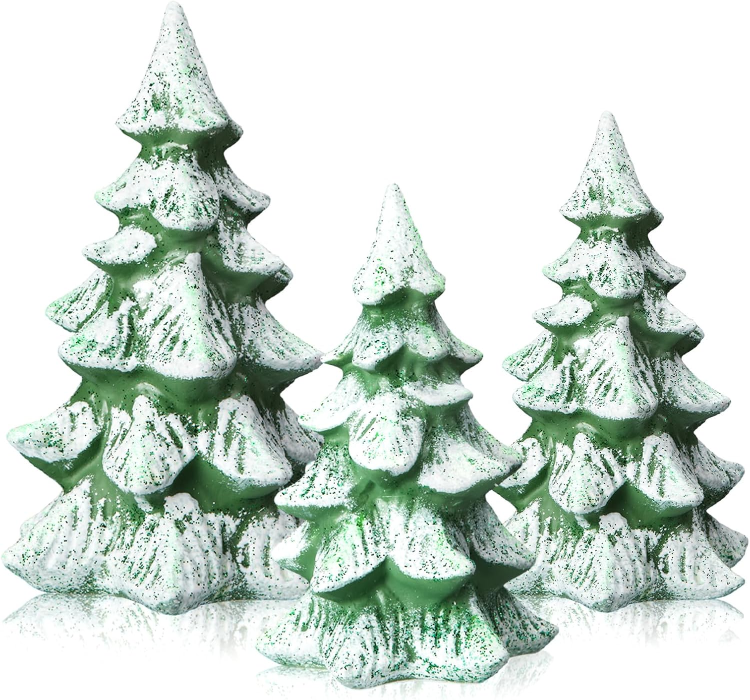 Poen 3 Inch 4 Inch 5 Inch Ceramic Christmas Tree Village