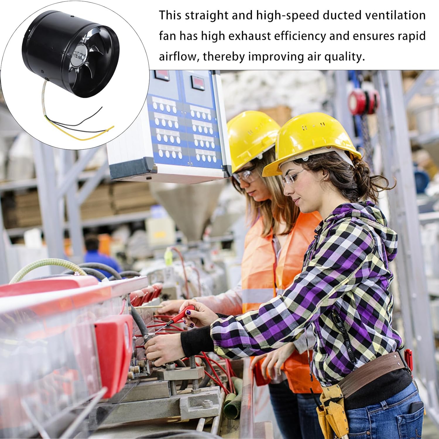 110v 6-inch High-speed Inline Duct Ventilation Fan 40w Exhaust Vent Blower for Bathroom Garage Hvac Ventilation System