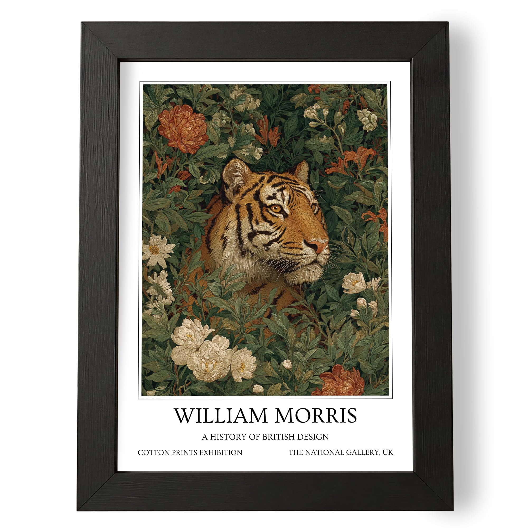 Fans Favourites William Morris - Botanical Wall Art, Vintage Art Noevua British Prints, A History of British Design Collection (Tiger, A5, Unframed) — image 1