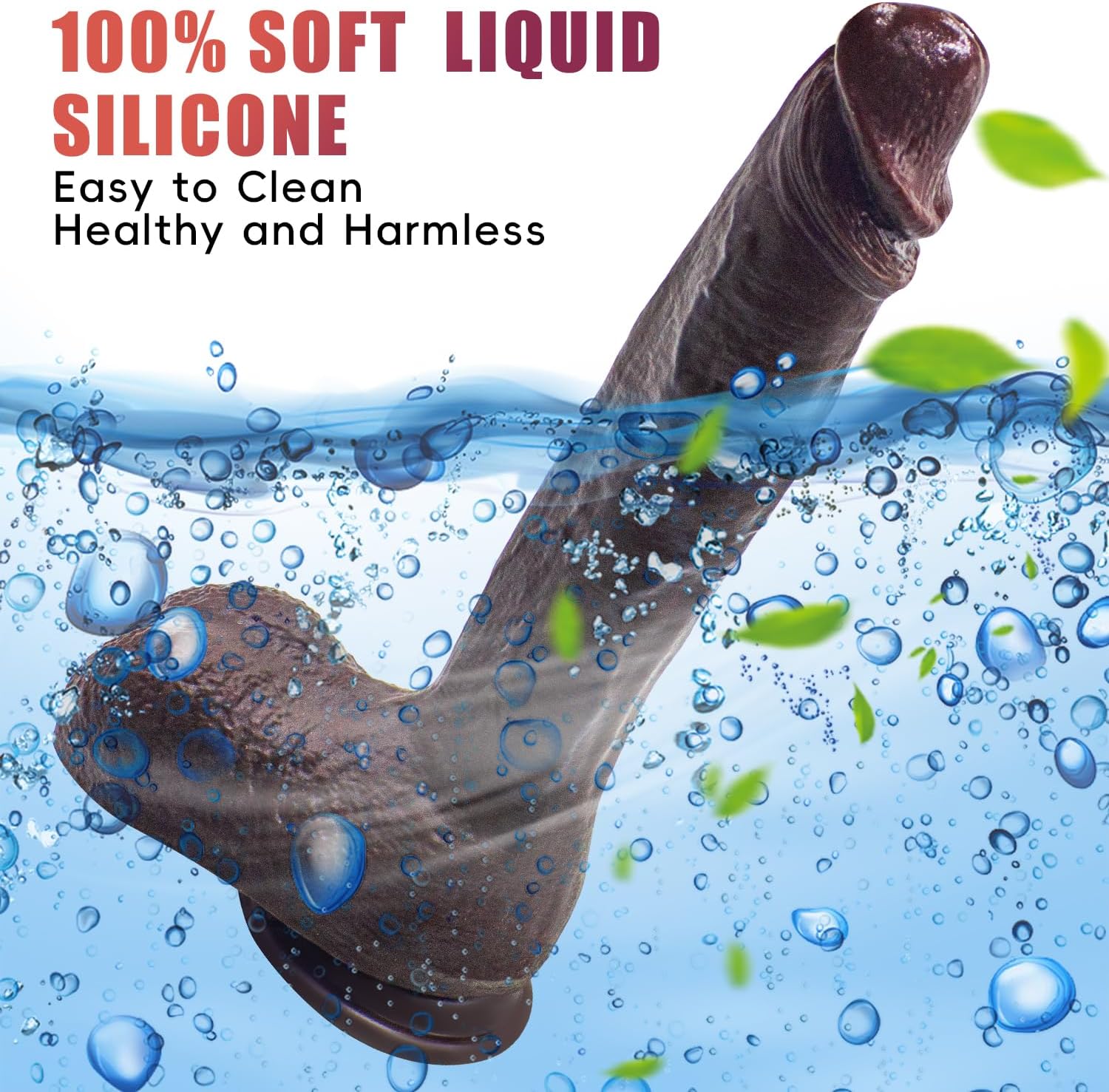 12 inch Huge Brown Lifelike Dildo, Soft Thick Liquid Silicone with Strong Suction Cup Feels Like Skin, Realistic Big Dildos Sex Toy for Couples, Men, Women Play