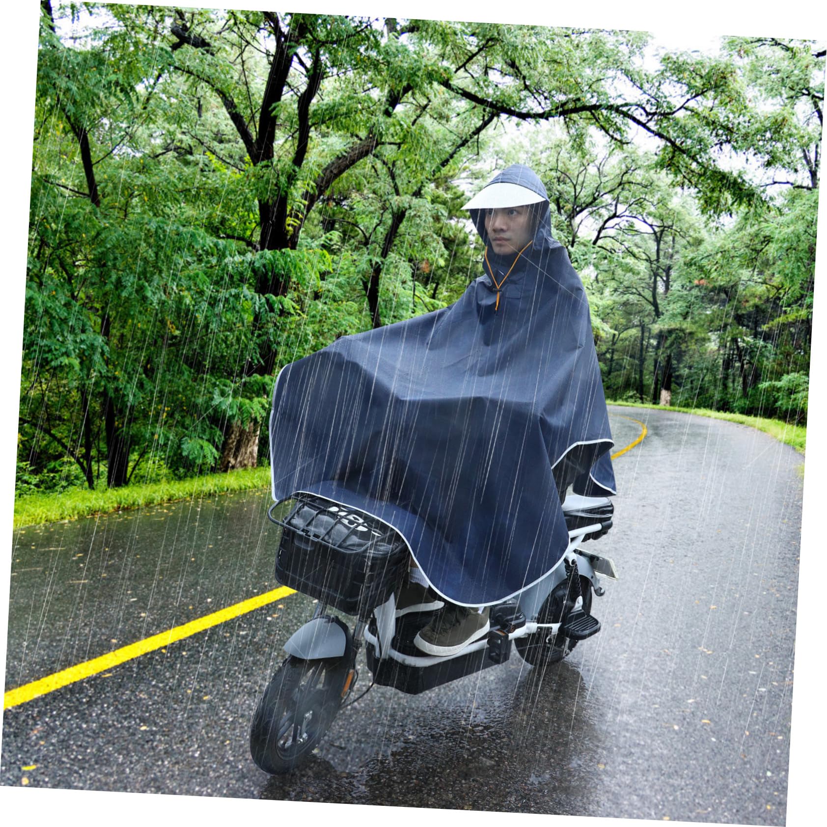 Poncho Antipioggia da Bicicletta Cappuccio Unisex