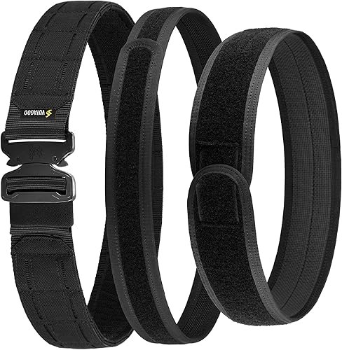 Miniatura 8 de VOTAGOO Cinturón táctico MOLLE Battle Belt, con hebilla de liberación rápida y cinturón interior antideslizante, cinturón de pistola de aplicación