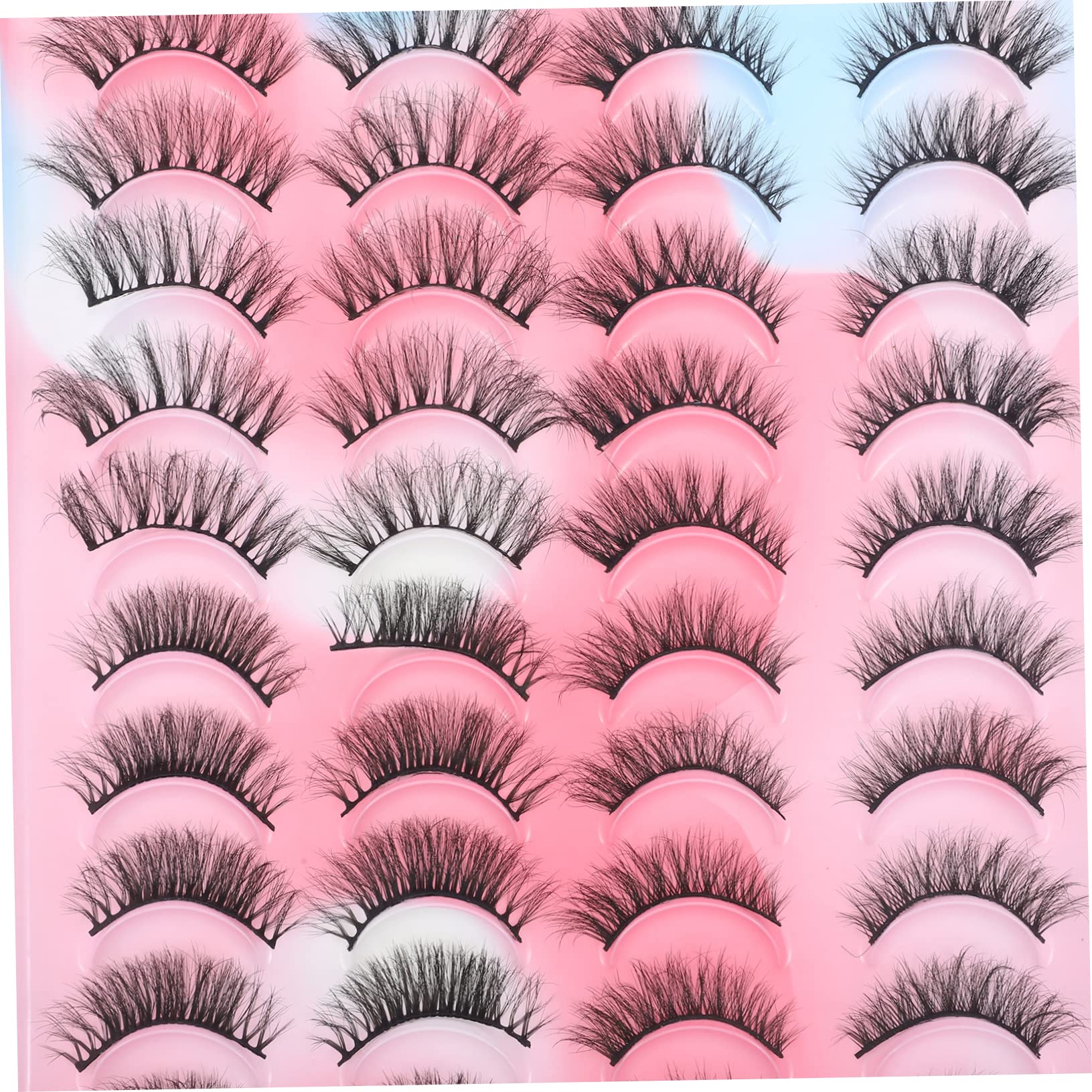 FOMIYES 100pares Pestañas Postizas De Pestañas De Imitación De Extensiones De Ojos Ligera Para Uso Diario y Fiestas Sin Irritación Fáciles De Limpiar y Adaptar