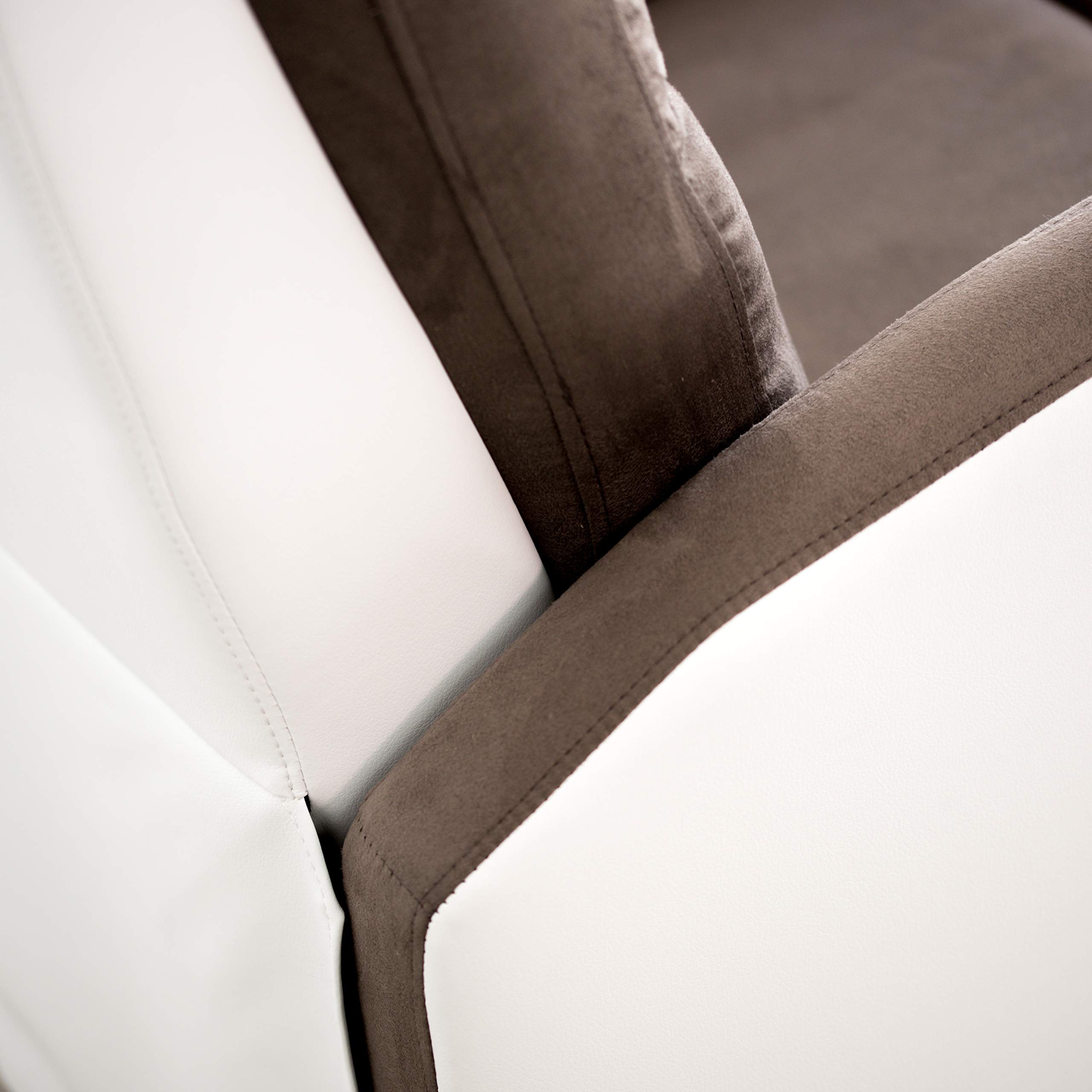 Astan Hogar Sillón Relax con Reclinación Manual, Tapizado en PU Anti-Cuarteo y Microfibra, Modelo Ludwig AH-AR30400BA
