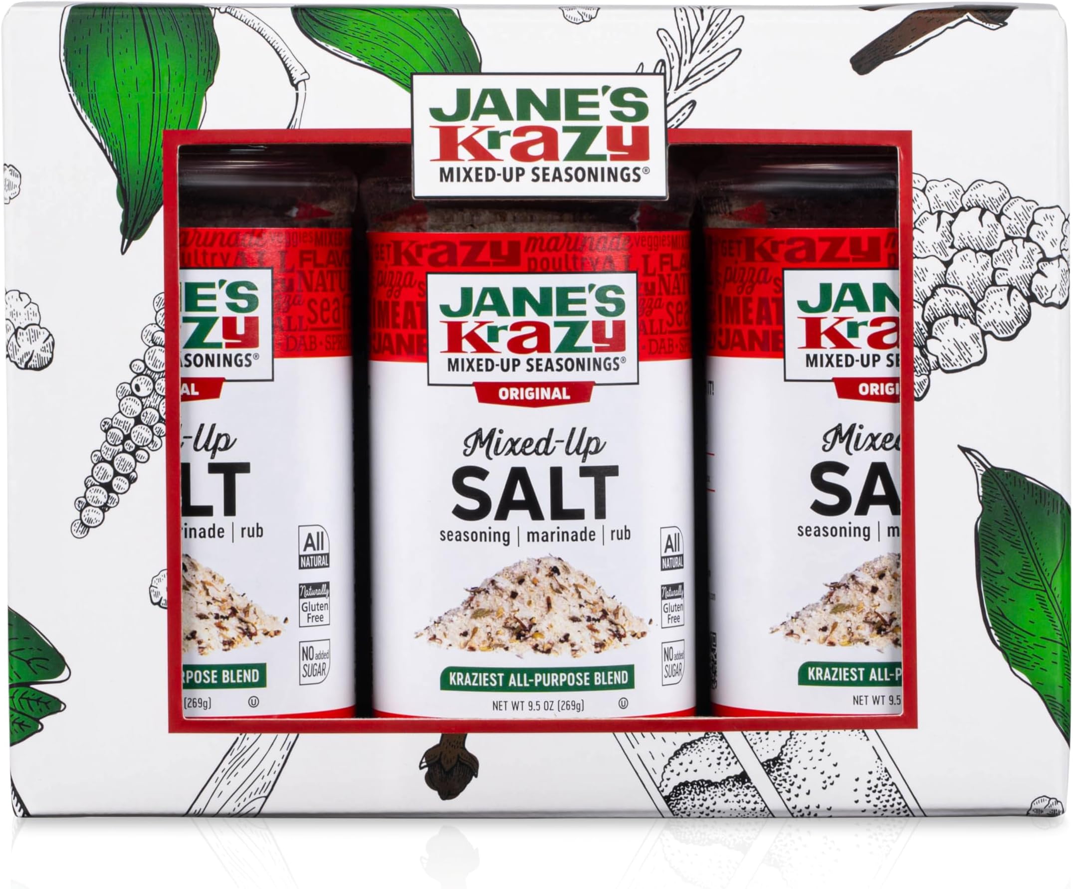 Jane’s Krazy MixedUp Salt Blend Gift Pack of 3 9.5oz