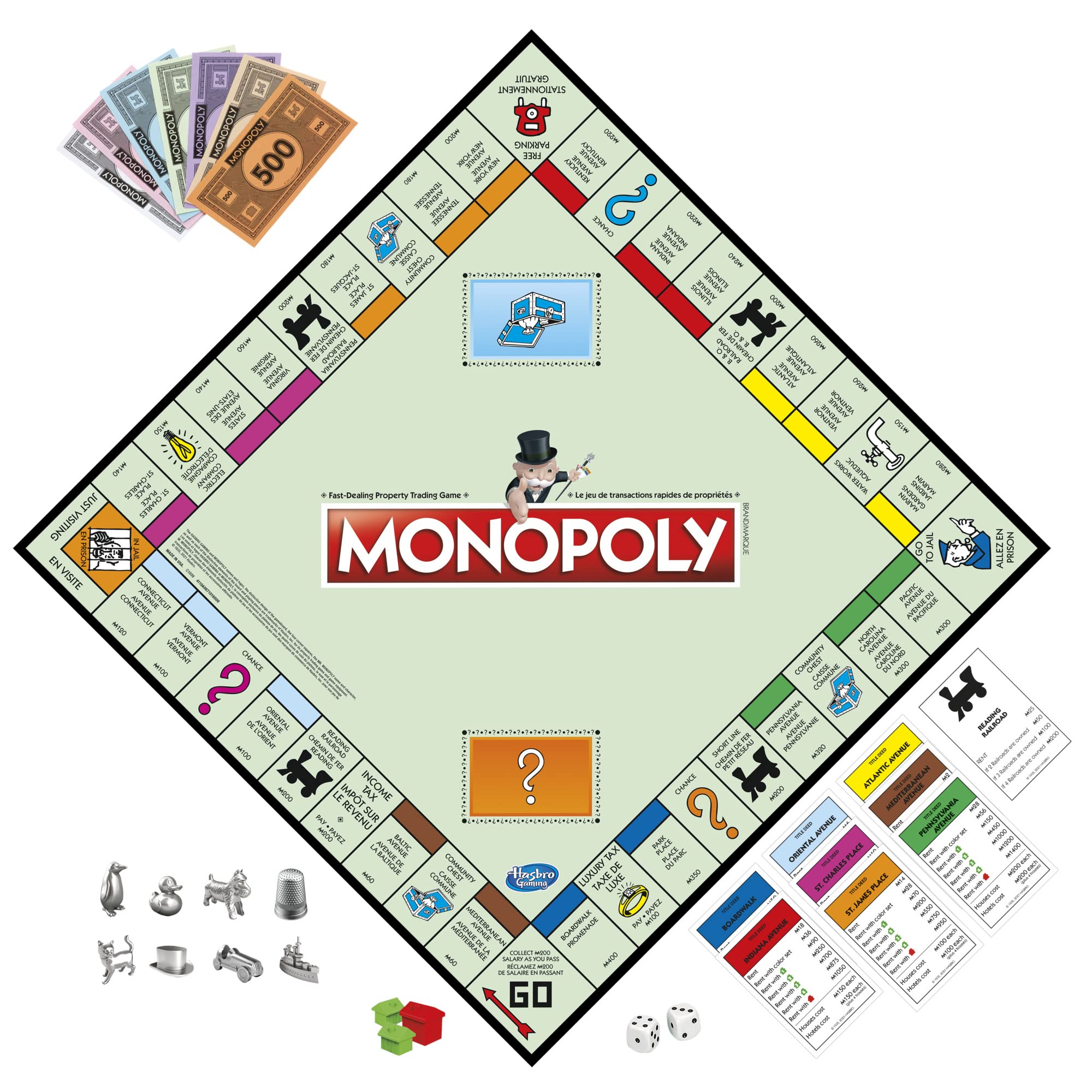 Monopoly Game, Family Board Game for 2 to 6 Players, Monopoly