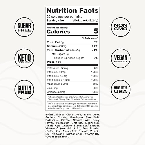 Miniatura 5 de Uppermost Hydrate - Paquetes de mezcla de polvo de bebida de hidratación con electrolitos mejorados - Sin azúcar - Keto - Sabor natural y endulzado
