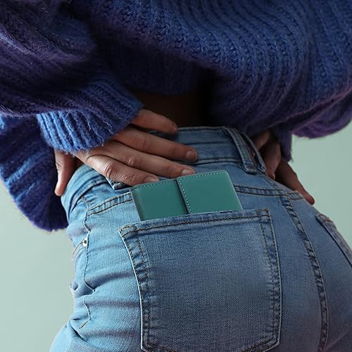 Miniatura 9 de TRAVELAMBO RFID Blocking Small Mini Compact Wallet Coin Pouch Holder Trifold Credit Card Holder Pocket Purse for Women