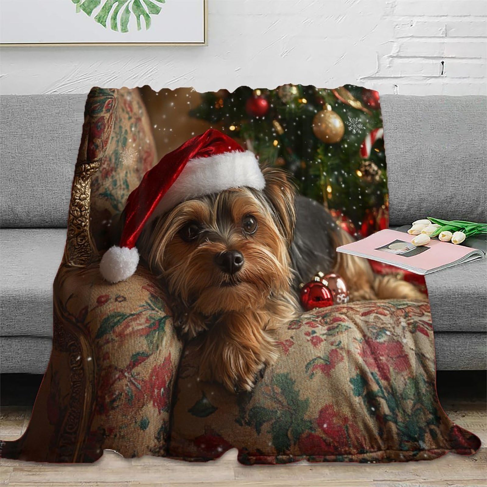 Jeté de canapé microfibre chaud Noël couverture plaid animal lit 150x200cm