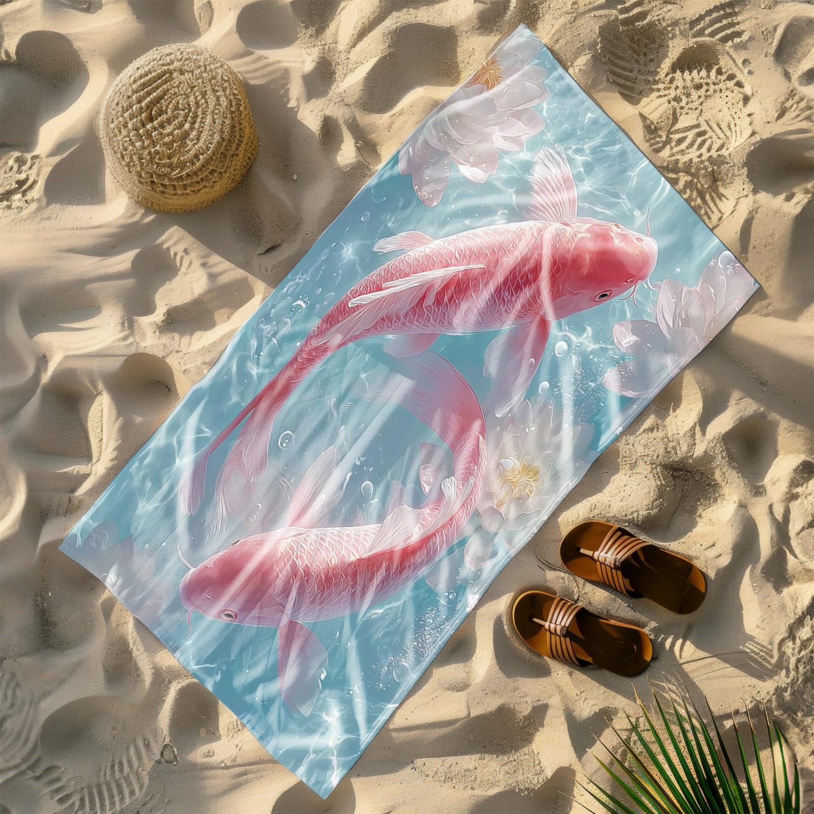 Genérico Toalla Playa 180X100 Carpa Rosa