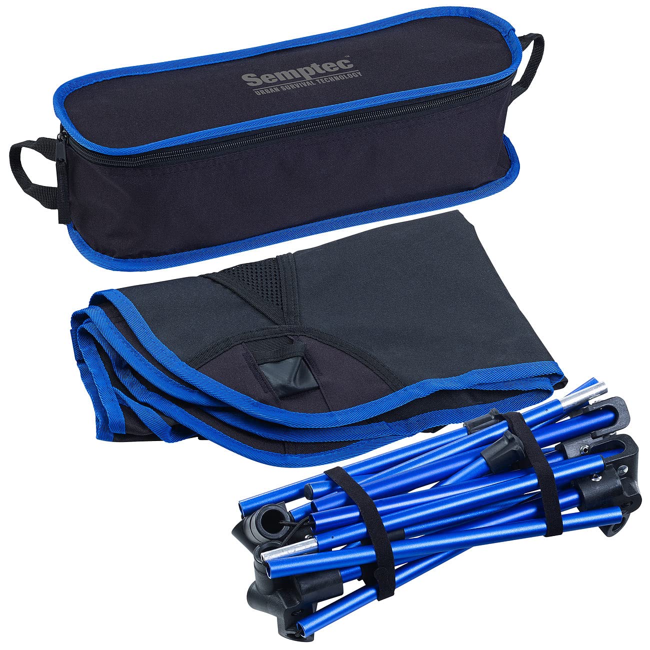 Semptec Urban Survival Technology Strandstuhl: Klappbarer Campingstuhl, 2 Sitzhöhen, Tasche, extra-leicht, bis 120 kg (Anglerstuhl, Gartenstuhl, Angel)