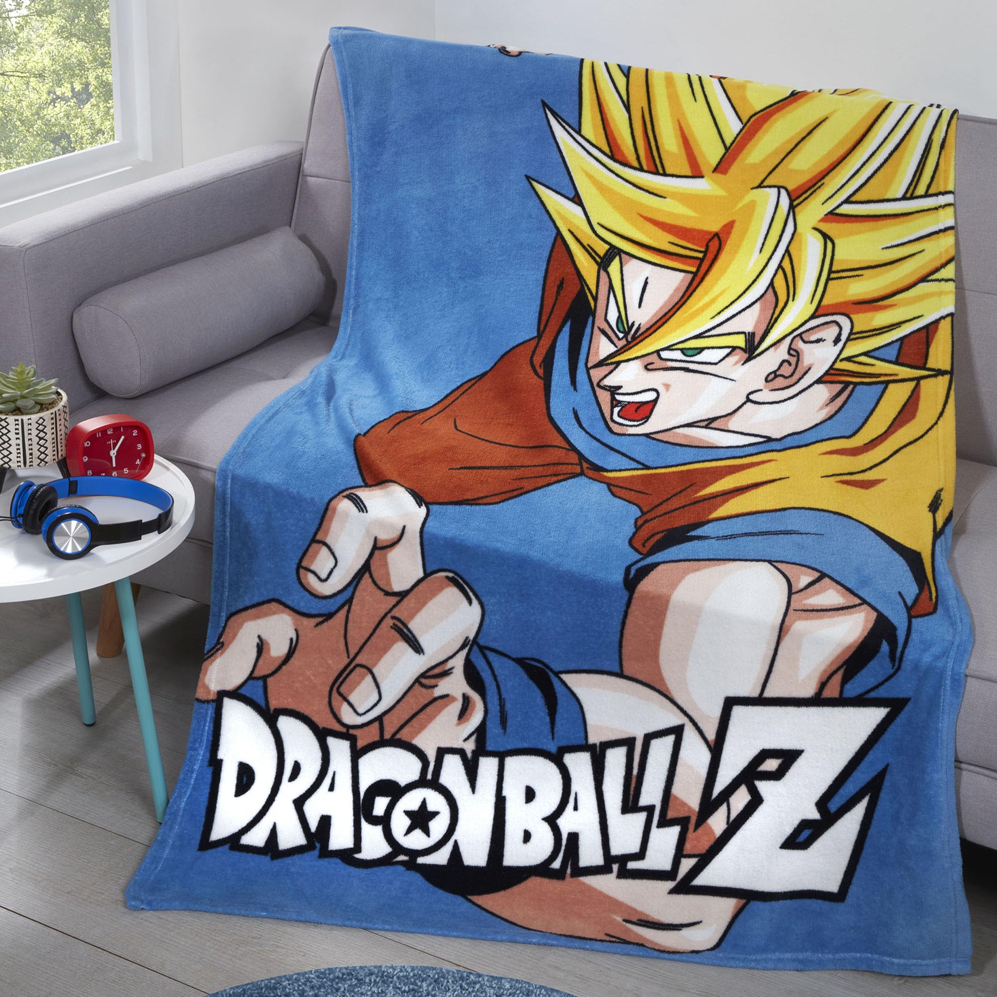 Coco Moon Dragon Ball Z Fleece Blanket | Official Dragonball Z Merchandise Blanket For Bed, Blanket For Sofa, Camping Blanket - Suitable for Kids Adults
