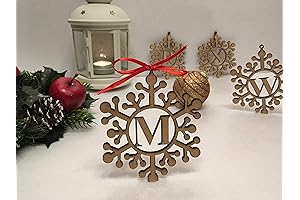 Personalized Laser Cut Monogram Snowflake Ornament