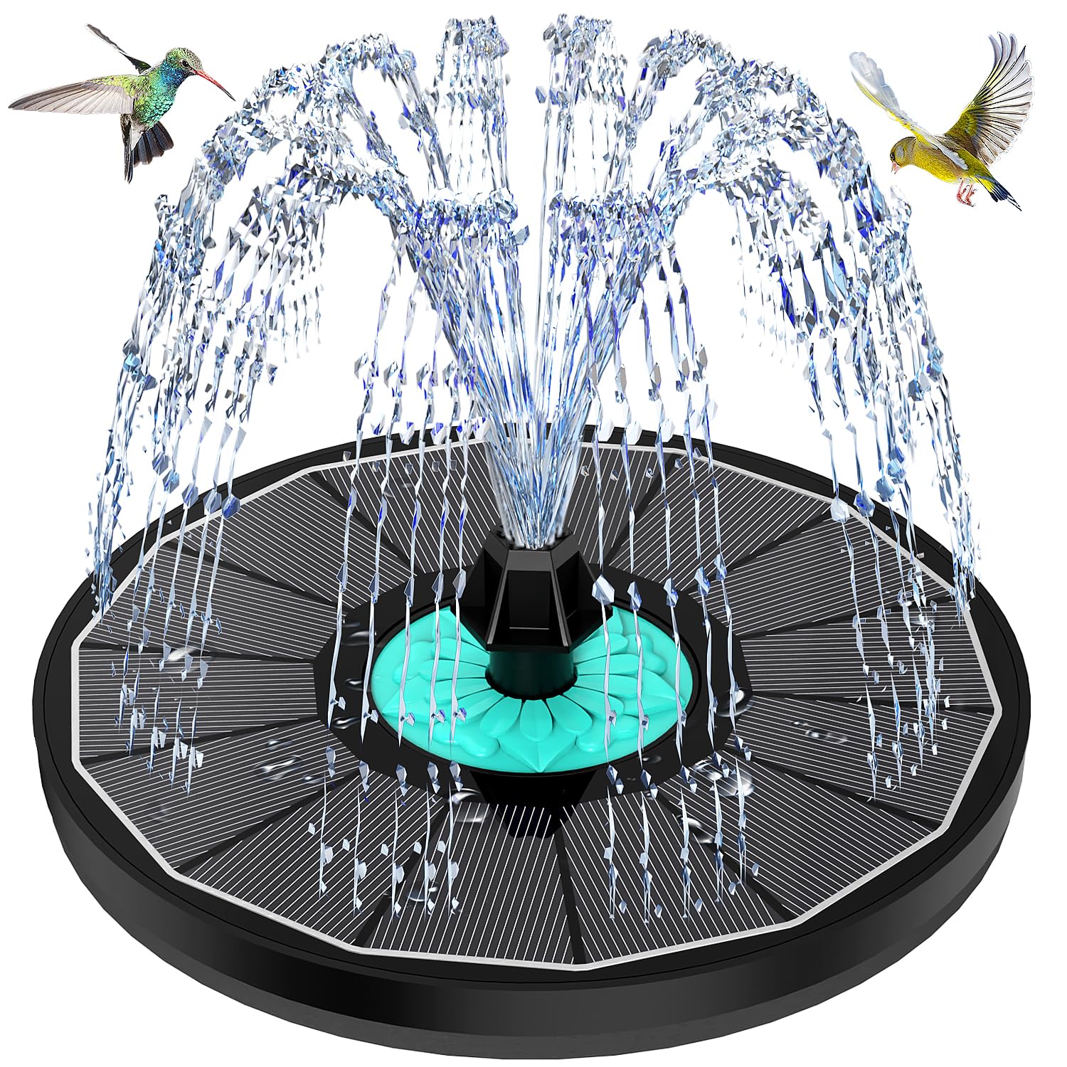 Amazon.com: GAIZERL Solar Fountain Cyan Flower, Upgrade 3.5W