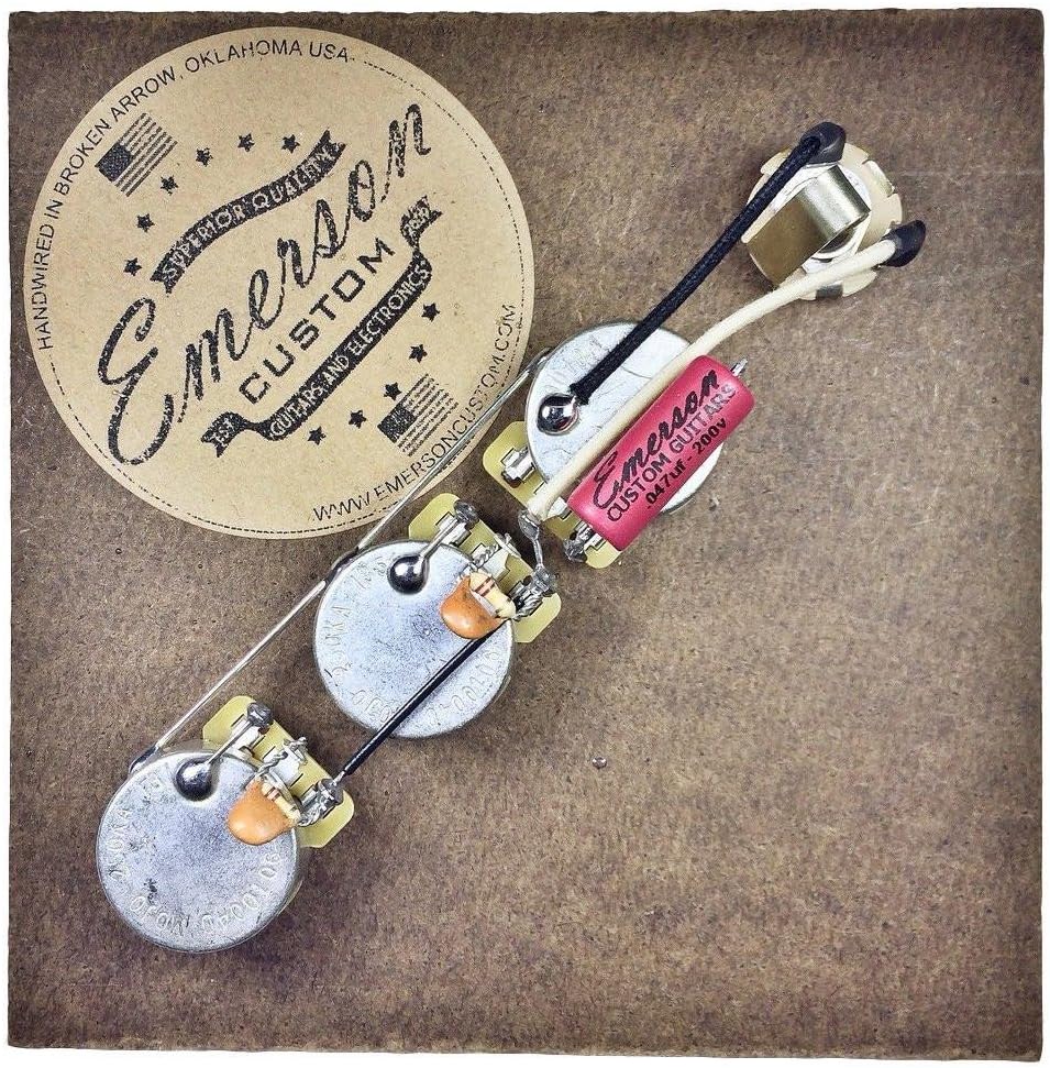 Emerson Custom Jazz Bass Prewired Kit (250K Ohm Pots & 0.047uf Capacitor)