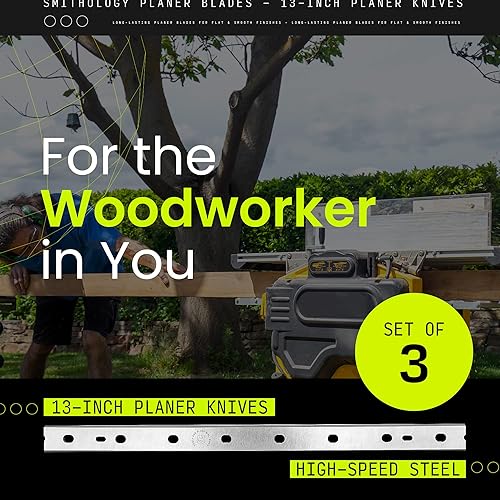 Miniatura 2 de Smithology SMTPBM01-3 - Cuchillas cepilladoras de 13 pulgadas, cuchillas de repuesto para cepilladora DEWALT DW735 y DW735X, hechas de acero de alta