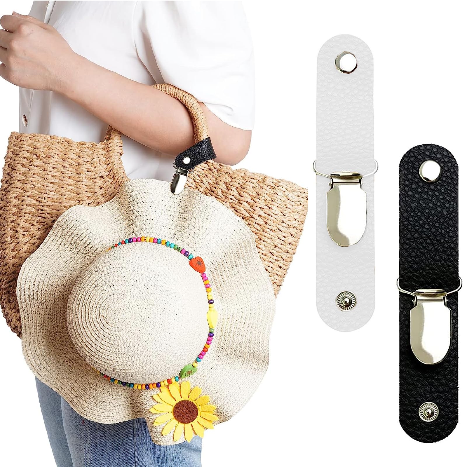 Clip del Cappello, Porta Elastico Clip per Cappello per Cappello per Borse per Cappellone Clip per Borsa per Zaino per Zaino Viaggio per Uomo per Uomo