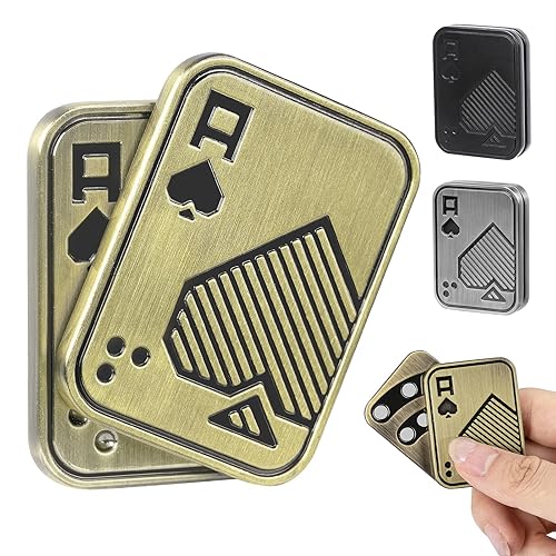 ITOKEY Fidget Toys Adults, Metal Magnetic Fidget Slider, EDC Poker Cards Fidget, Decompression Desk Toys to Relief Anxiety and Stress, Cool Gadgets with Click Sound, Gifts for Men Adults ADHD