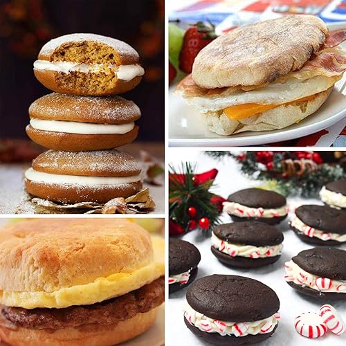 Miniatura 6 de Yorkshire - Molde para pudín, moldes para magdalenas de 4 pulgadas, paquete de 2 moldes antiadherentes para hamburguesas Whoopie, moldes para