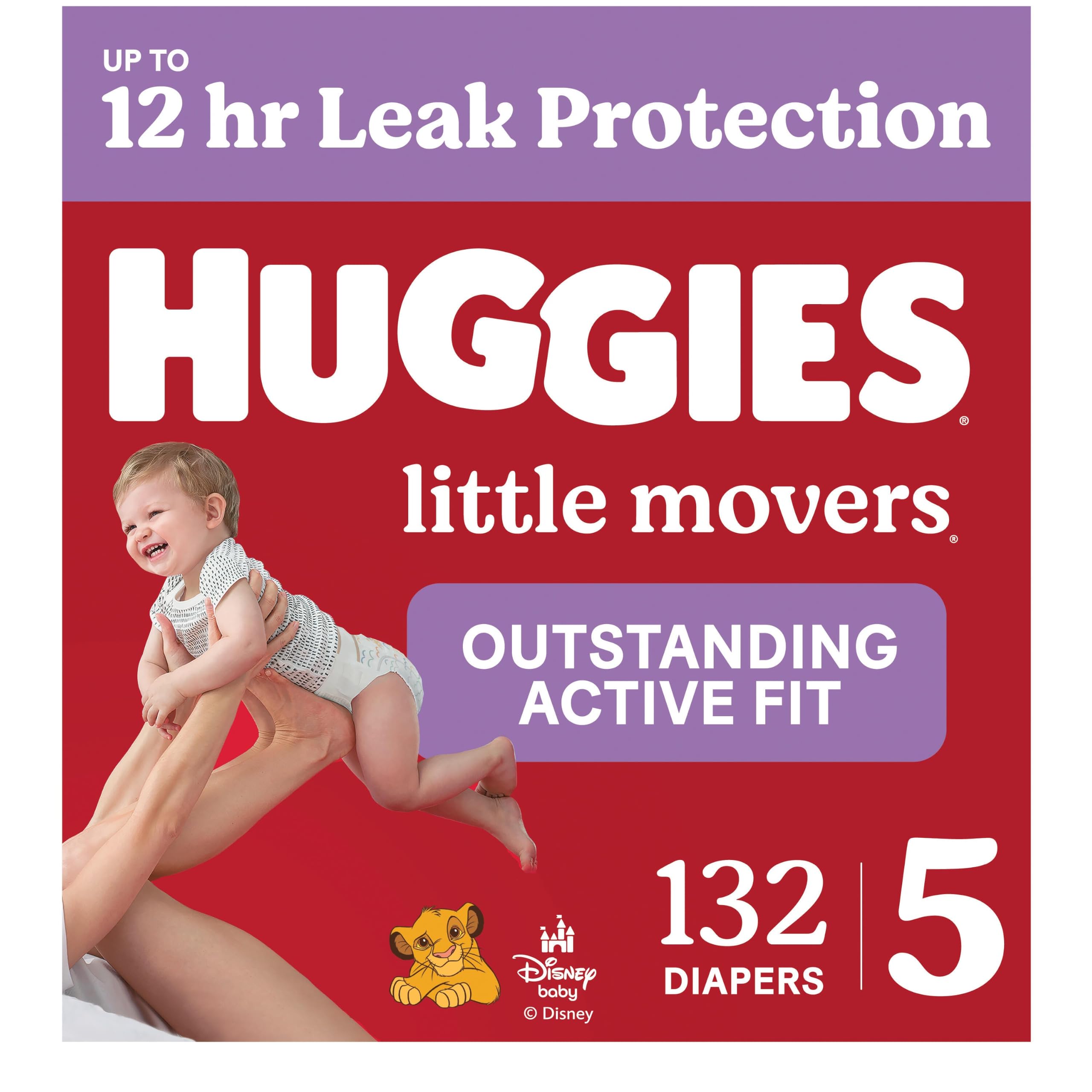 Huggies Little Movers Diapers Size 5, 132 Count (2 Packs of 66)
