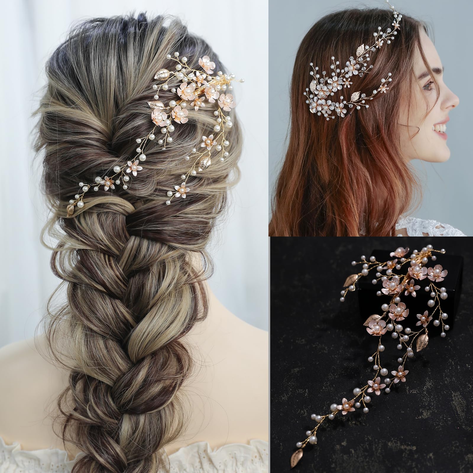 Amazon.com : Handmade Bridal Hair Clip Custom Style Pearl 