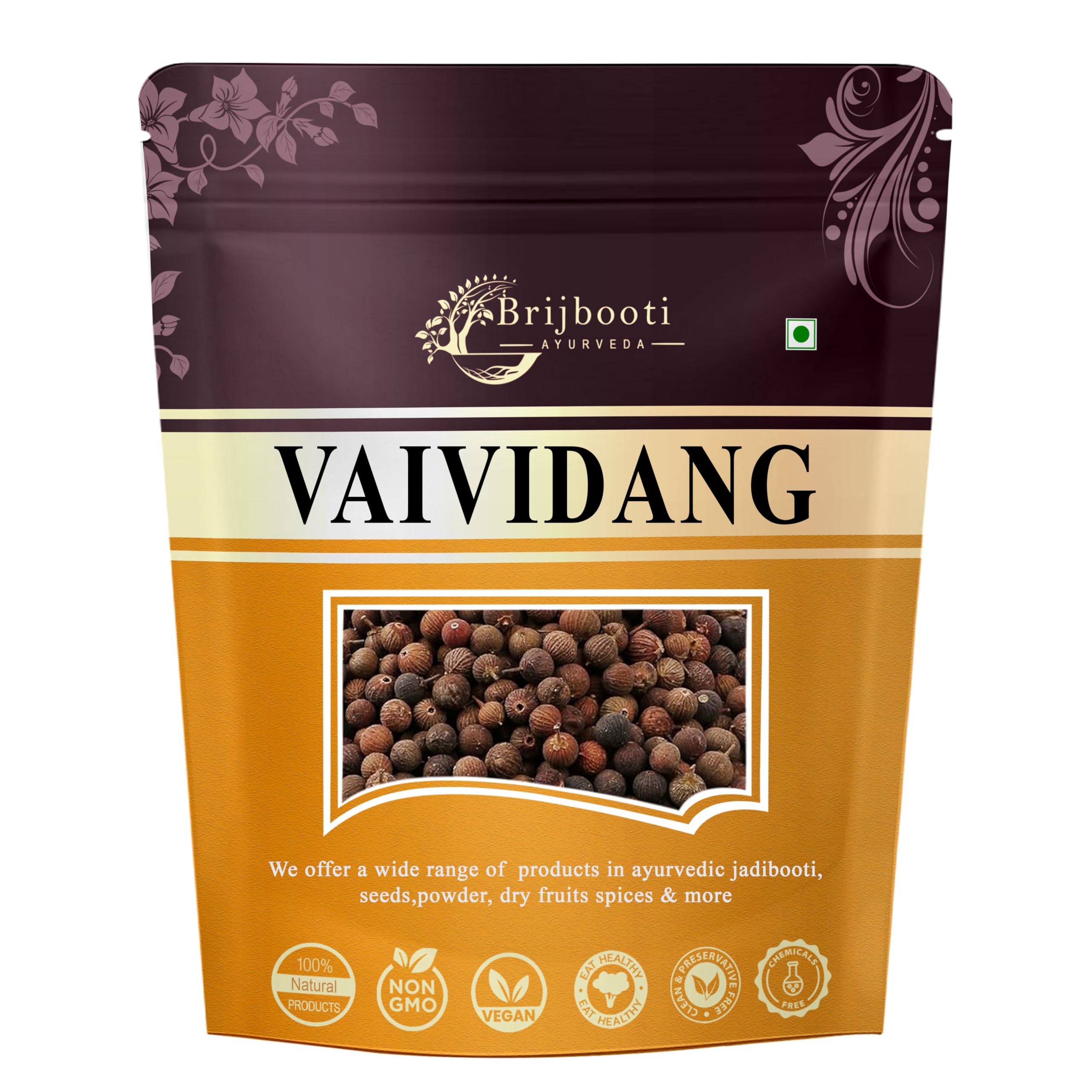 Birju Mahavir VAIVIDANG/BAI BIDANG/VIDANGA/EMBELIA RIBES/FALSE BLACK PEPPER- 200 GM (BMKB-187) (B07CKYVHL4) Amazon Price History, Amazon Price Tracker