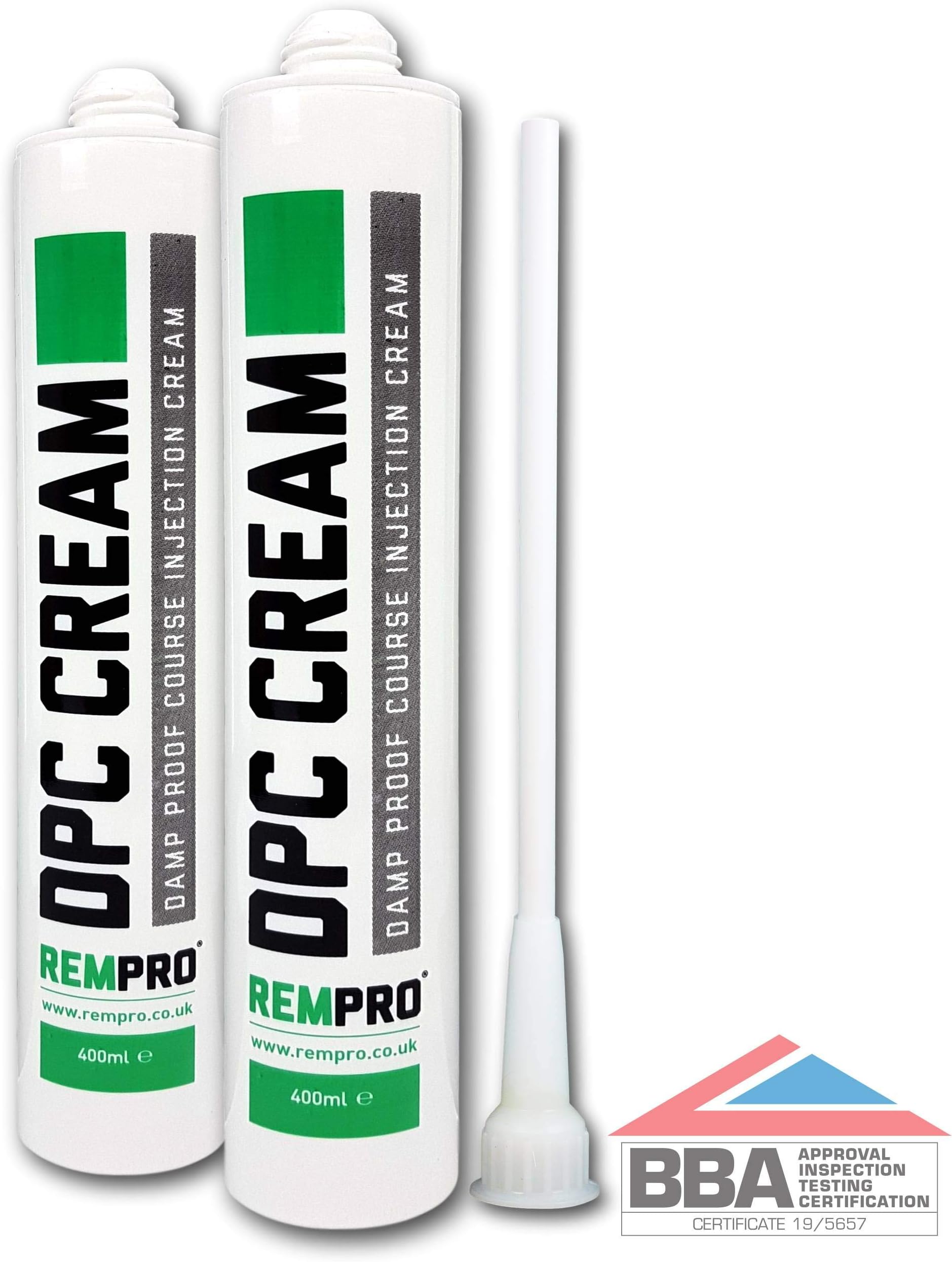 2 X Damp Proofing Course Cream - DPC Injection Rising Damp Treatment Control by Seahaven Limited