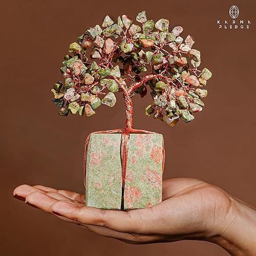 Miniatura 280 de Árbol de la vida de cristal curativo de 7 chakras, árboles bonsái hechos a mano para energía positiva, dinero y buena suerte, árbol para decoración