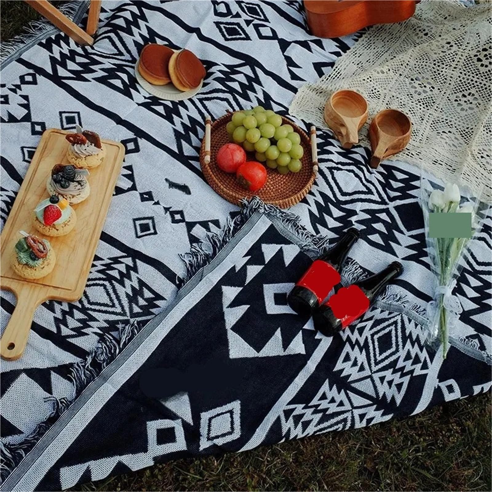 Tappetino da Picnic all'aperto, Coperta da Campeggio addensata, Tappetino da Spiaggia for Escursioni Primaverili per Campeggio(130 * 180cm)