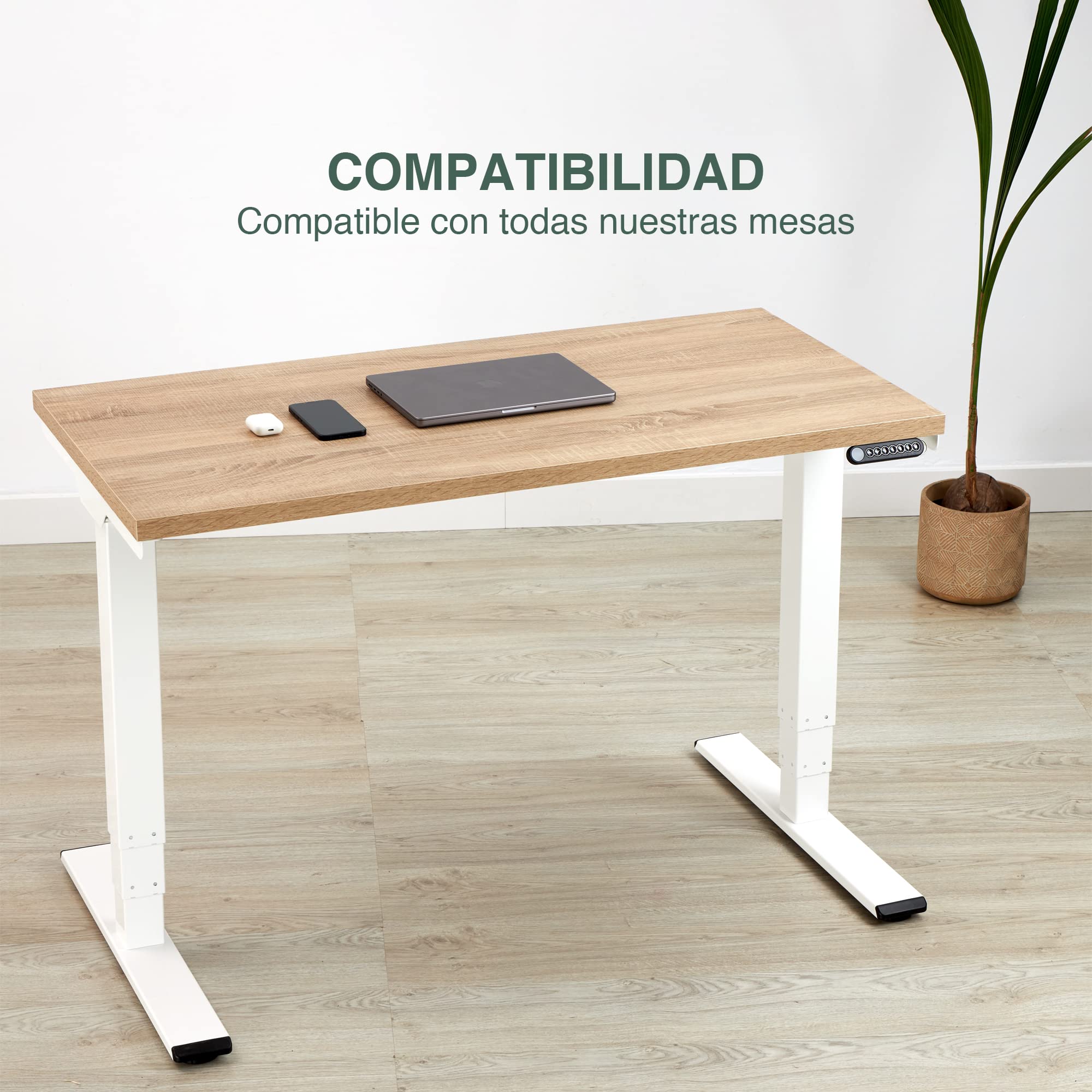 Tablero Madera para mesa, 120x60cm y Espesor 3cm, Acabado Roble, Compatible con Escritorio Elevable, Tablones de madera, Tablero Madera Mesa