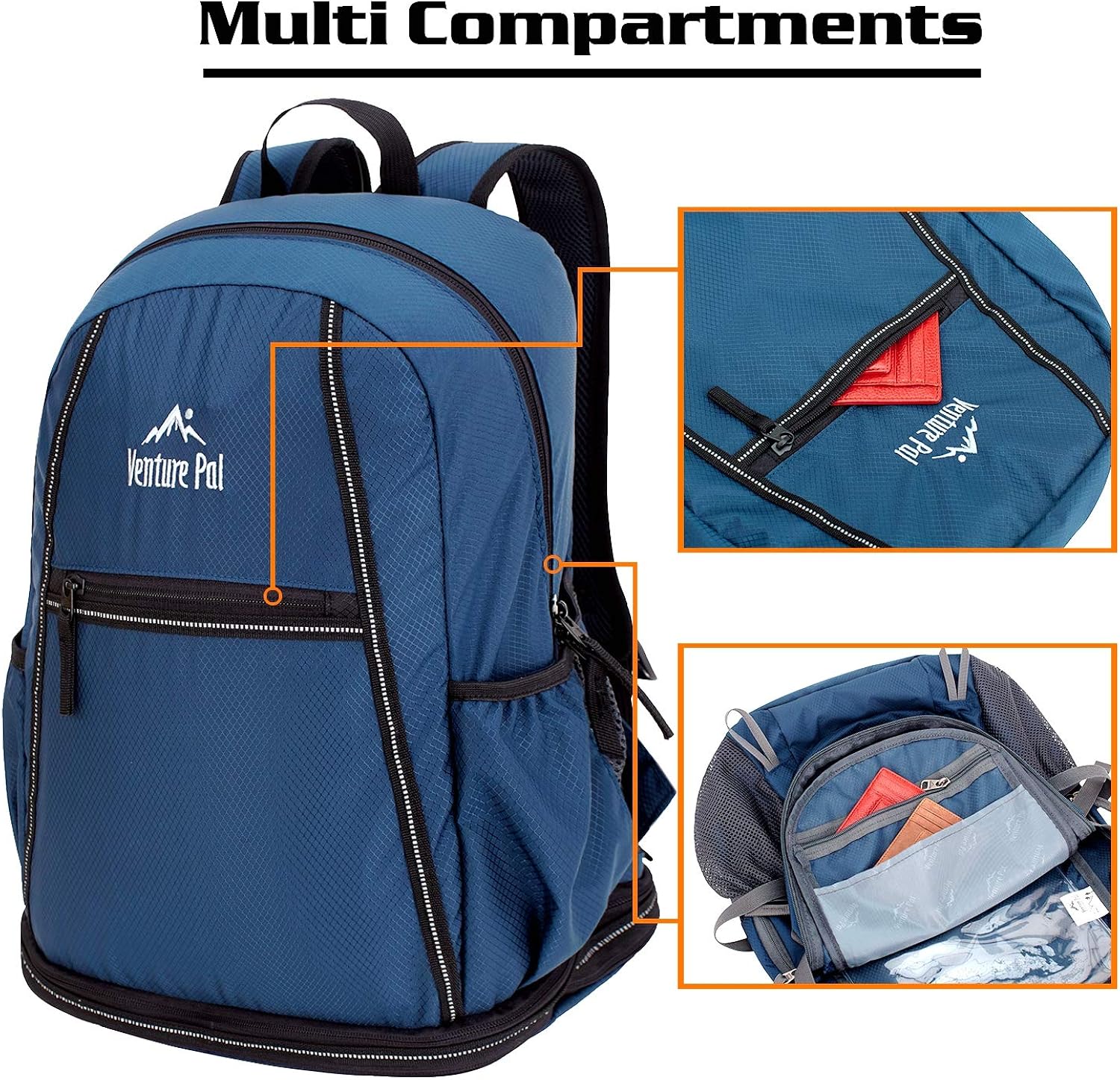 Venture Pal 35L Lightweight Packable Hiking Backpack with Wet Pocket & Shoes Compartment Travel Backpack for Men and Women