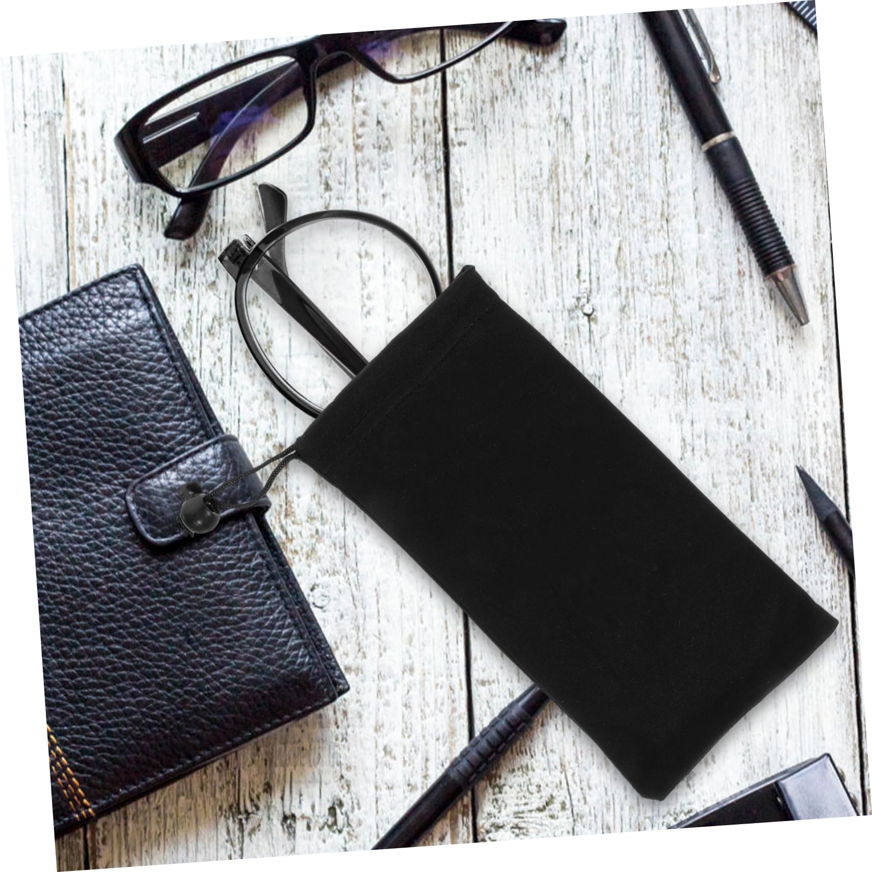 LIFKOME bolsa de almacenamiento de gafas de sol prácticos bolsos para gafas bolsas de gafas estuche gafas de sol organizador de gafas bolsas de almacenamiento de gafas Black