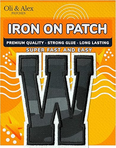 Miniatura 441 de Parches de letras termo-adhesivas de alta calidad – Lindas letras para ropa – Parche universitario para ropa – Letras bordadas de 4 1/2 parches