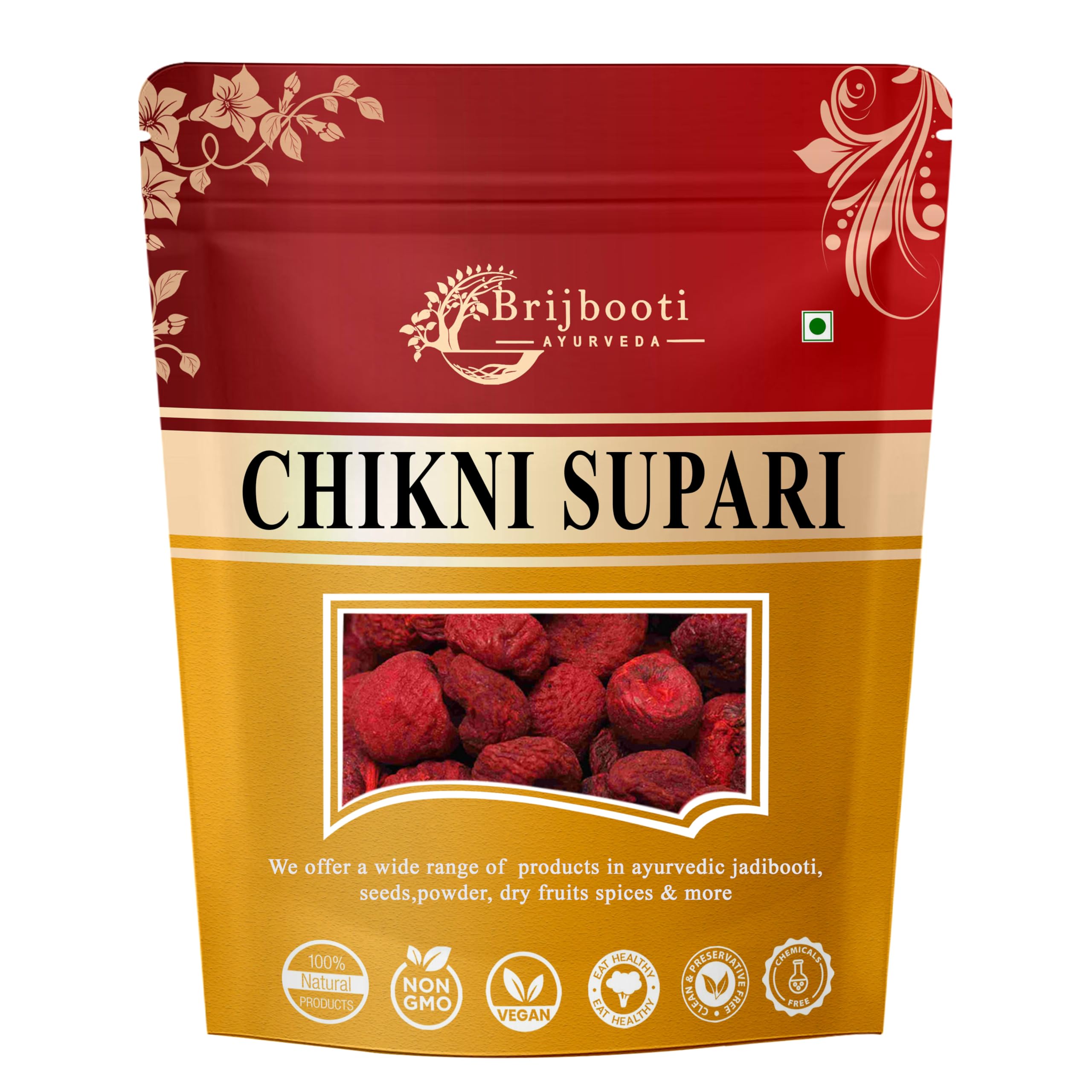 BIRJU MAHAVIR Chikni Supari/Beetel Nuts, Natural, 100 g (B079MD46TY) Amazon Price History, Amazon Price Tracker