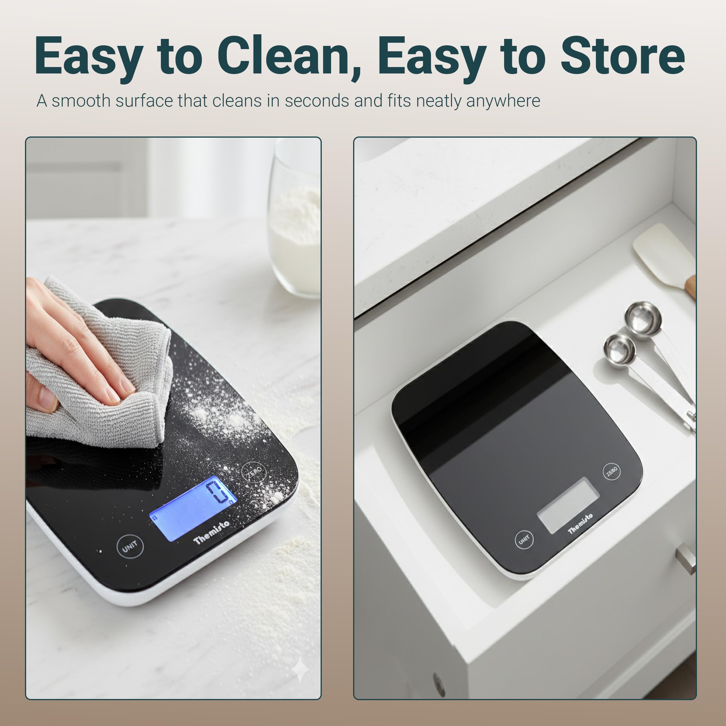 Themisto Digital Kitchen Scale - Touch Screen & 5kg Max -6