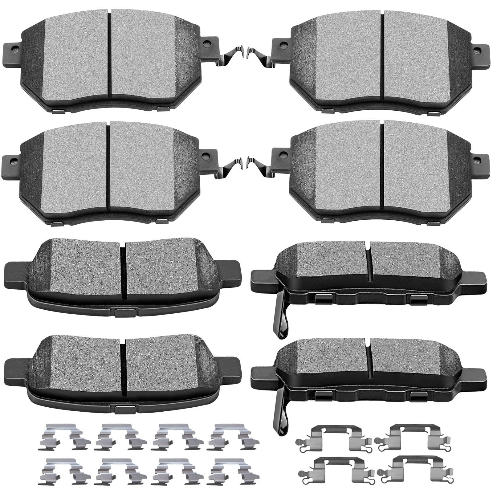 SCITOO D969 D905 Front Rear Ceramic Brake Pads Sets For Nissan For Murano | For Nissan For Altima 2005-06,For Nissan For Maxima 2004-08,For INFINITI For FX35 2003-05,For INFINITI For FX45 2003-05; 8PCS